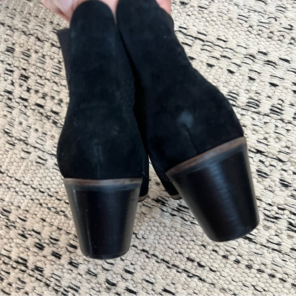 Cole Haan Maggie Suede Ankle Booties | Black | Size 7 - Picture 3 of 7
